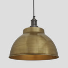 Brooklyn Dome Pendant - 13 Inch - Brass-Ceiling Lights-Yester Home