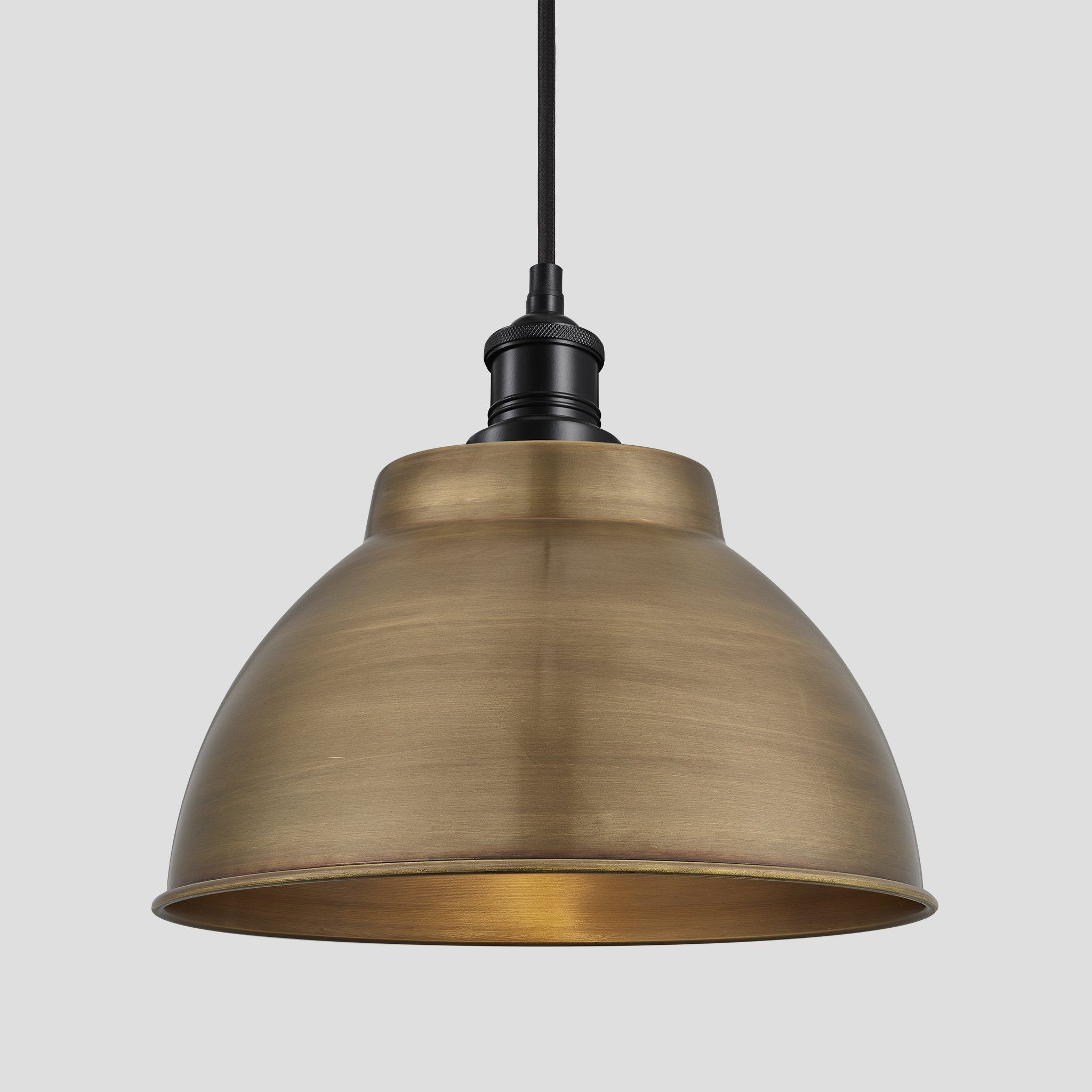 Brooklyn Dome Pendant - 13 Inch - Brass-Ceiling Lights-Yester Home