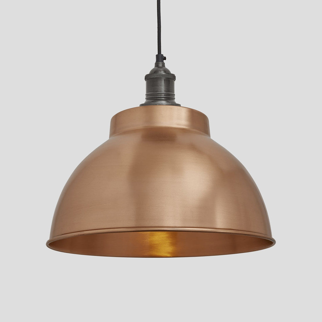 Brooklyn Dome Pendant - 13 Inch - Copper-Ceiling Lights-Yester Home