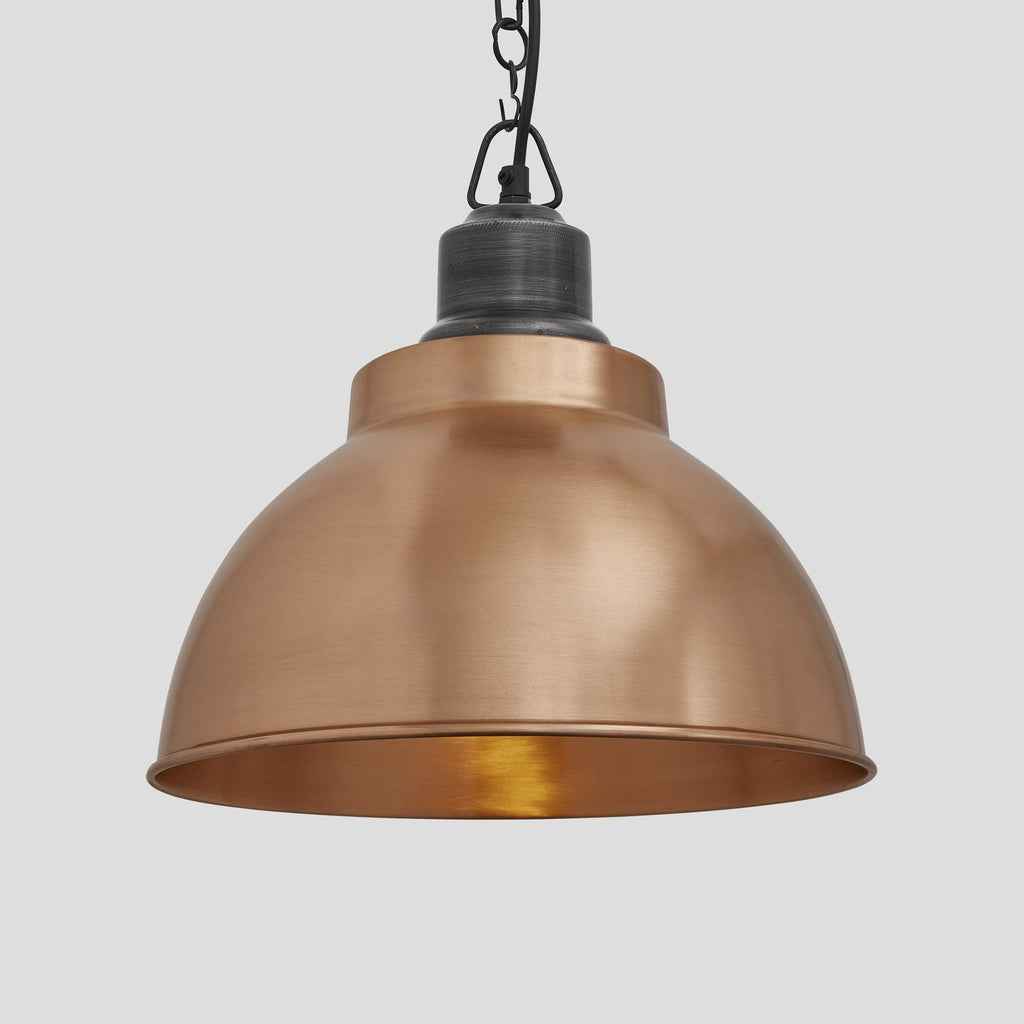 Brooklyn Dome Pendant - 13 Inch - Copper-Ceiling Lights-Yester Home