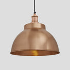 Brooklyn Dome Pendant - 13 Inch - Copper-Ceiling Lights-Yester Home