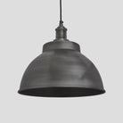 Brooklyn Dome Pendant - 13 Inch - Pewter-Ceiling Lights-Yester Home