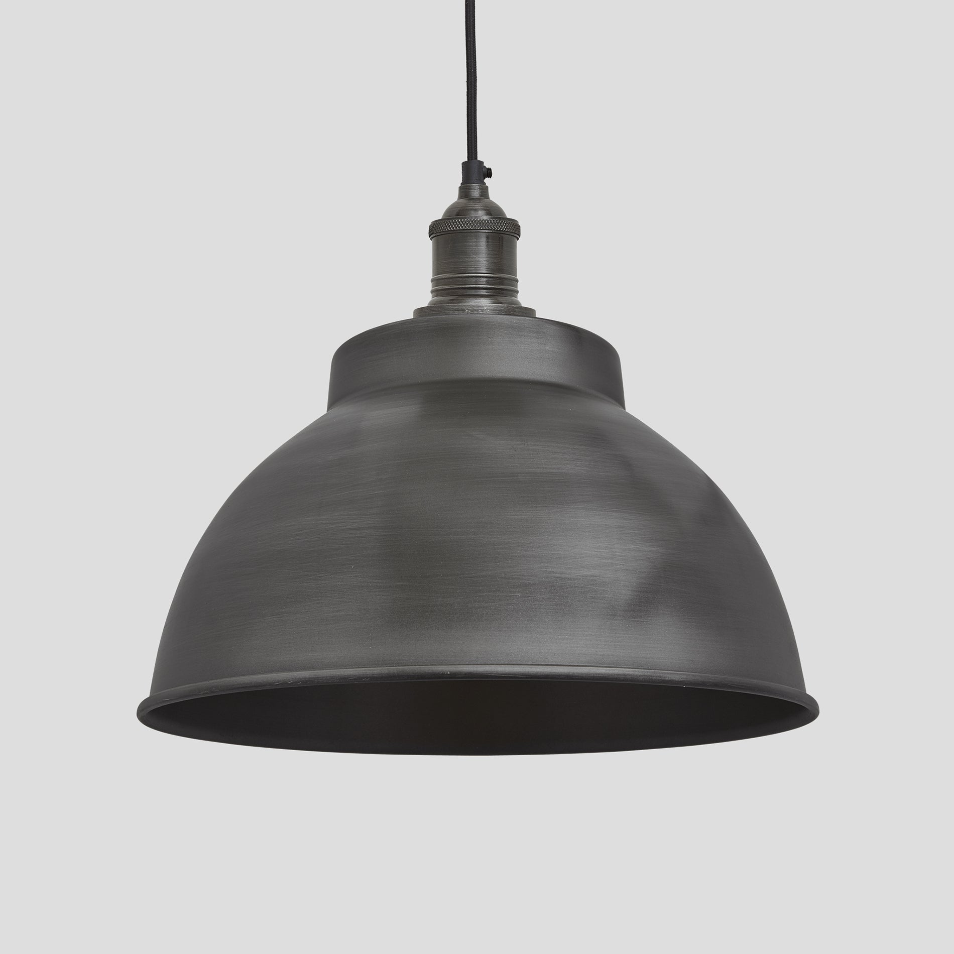Brooklyn Dome Pendant - 13 Inch - Pewter-Ceiling Lights-Yester Home