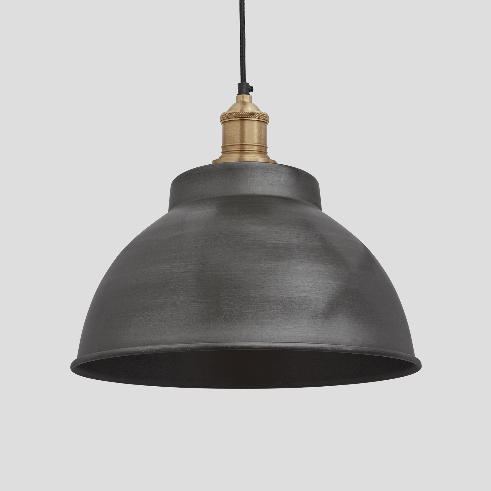 Brooklyn Dome Pendant - 13 Inch - Pewter-Ceiling Lights-Yester Home