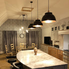 Brooklyn Dome Pendant - 13 Inch - Pewter & Copper-Ceiling Lights-Yester Home