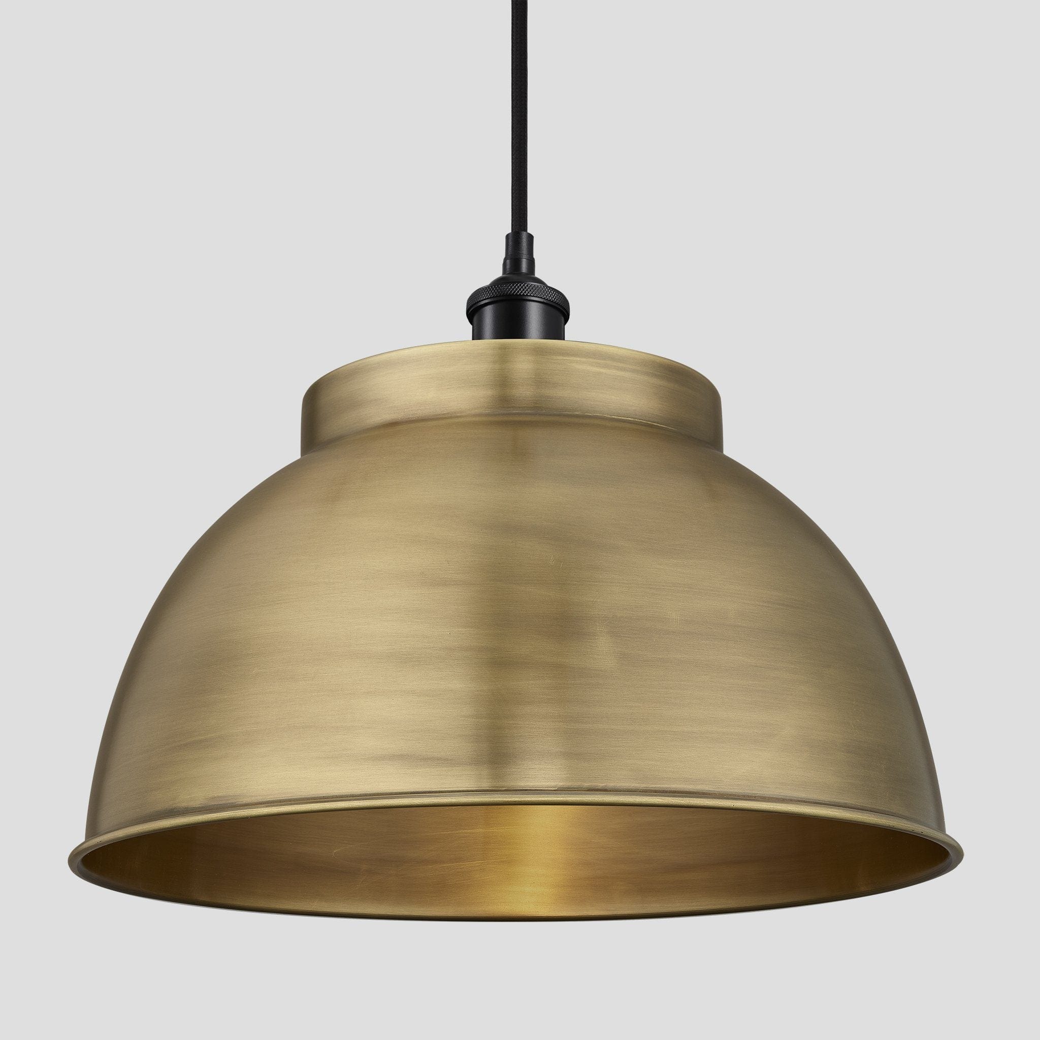 Brooklyn Dome Pendant - 17 Inch - Brass-Ceiling Lights-Yester Home
