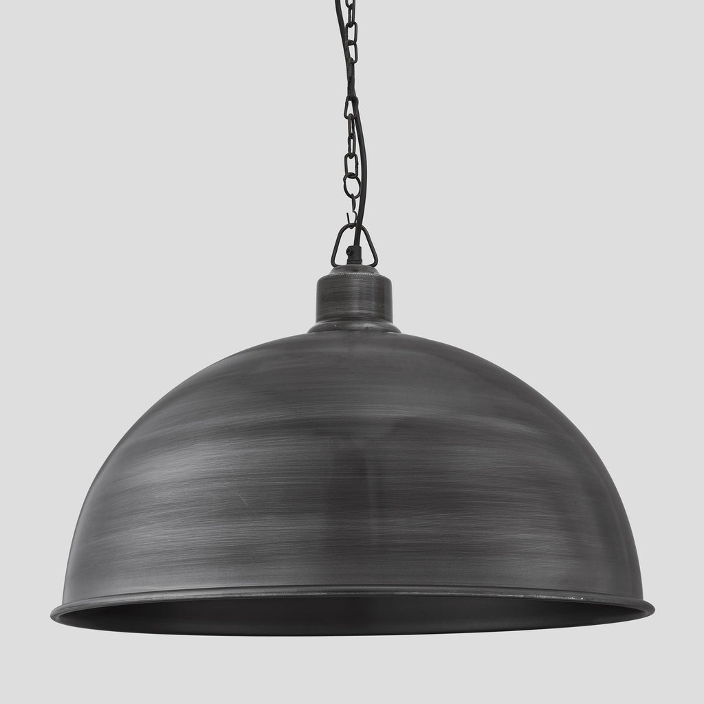Brooklyn Dome Pendant - 18 Inch - Pewter-Ceiling Lights-Yester Home