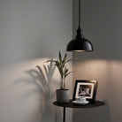 Brooklyn Dome Pendant - 8 Inch - Black-Ceiling Lights-Yester Home