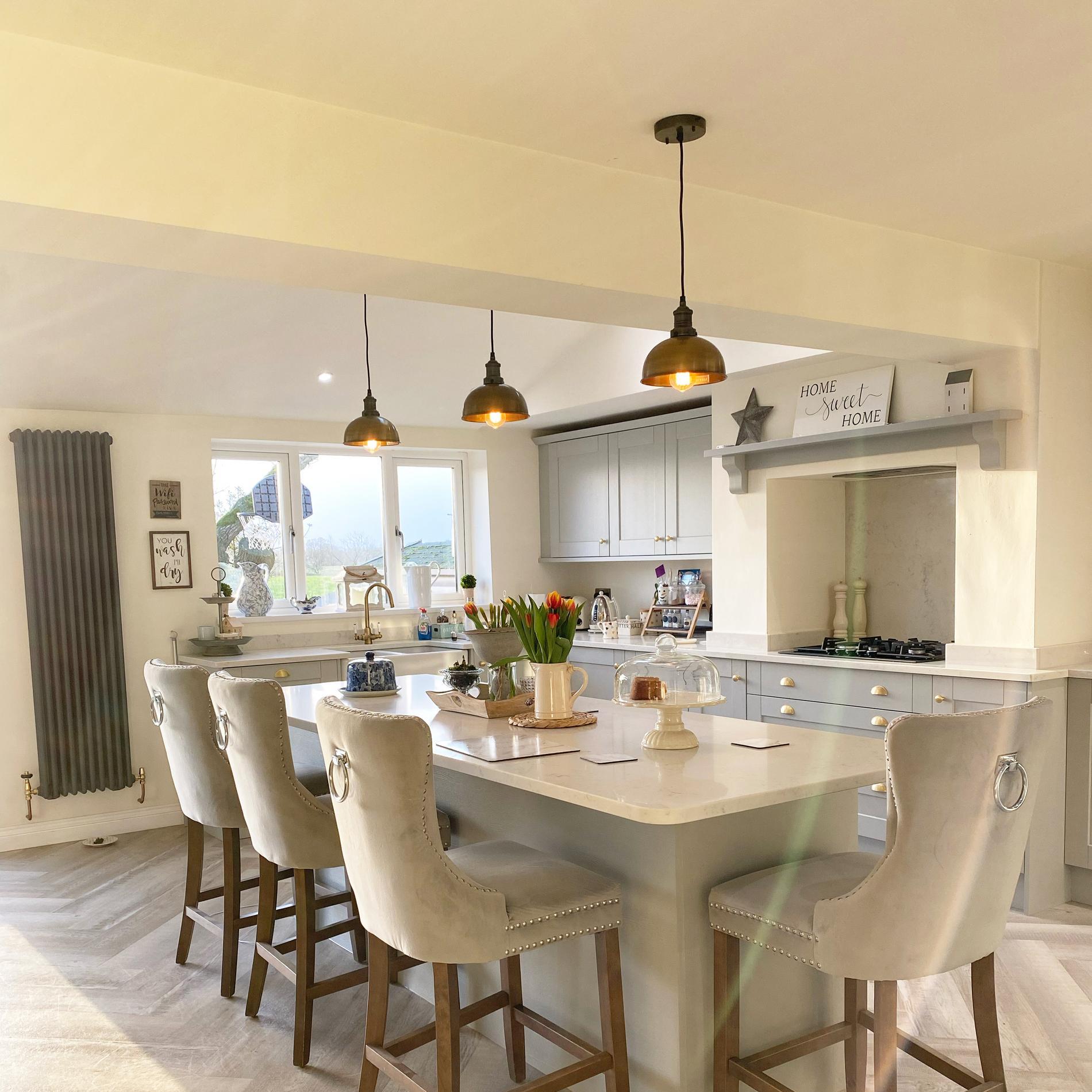 Brooklyn Dome Pendant - 8 Inch - Brass-Ceiling Lights-Yester Home