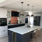 Brooklyn Dome Pendant - 8 Inch - Pewter & Copper-Ceiling Lights-Yester Home