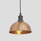 Brooklyn Dome Pendant Light - 8 Inch - Copper-Ceiling Lights-Yester Home