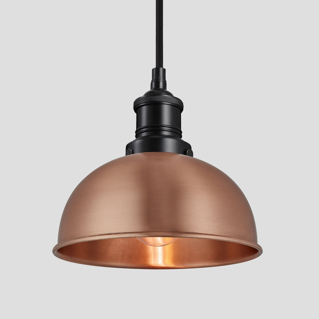 Brooklyn Dome Pendant Light - 8 Inch - Copper-Ceiling Lights-Yester Home