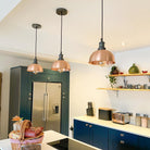 Brooklyn Dome Pendant Light - 8 Inch - Copper-Ceiling Lights-Yester Home