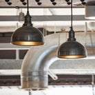 Brooklyn Dome Pendant Light - 8 Inch - Pewter-Ceiling Lights-Yester Home