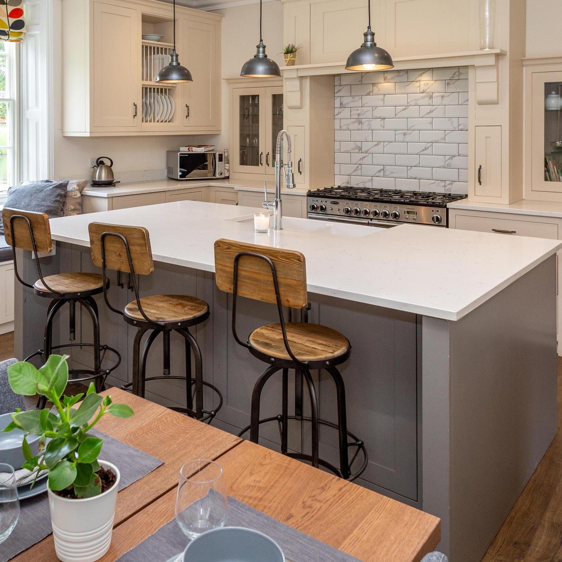 Brooklyn Dome Pendant Light - 8 Inch - Pewter-Ceiling Lights-Yester Home