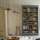 Brooklyn Flat Pendant - 8 Inch - Pewter-Ceiling Lights-Yester Home