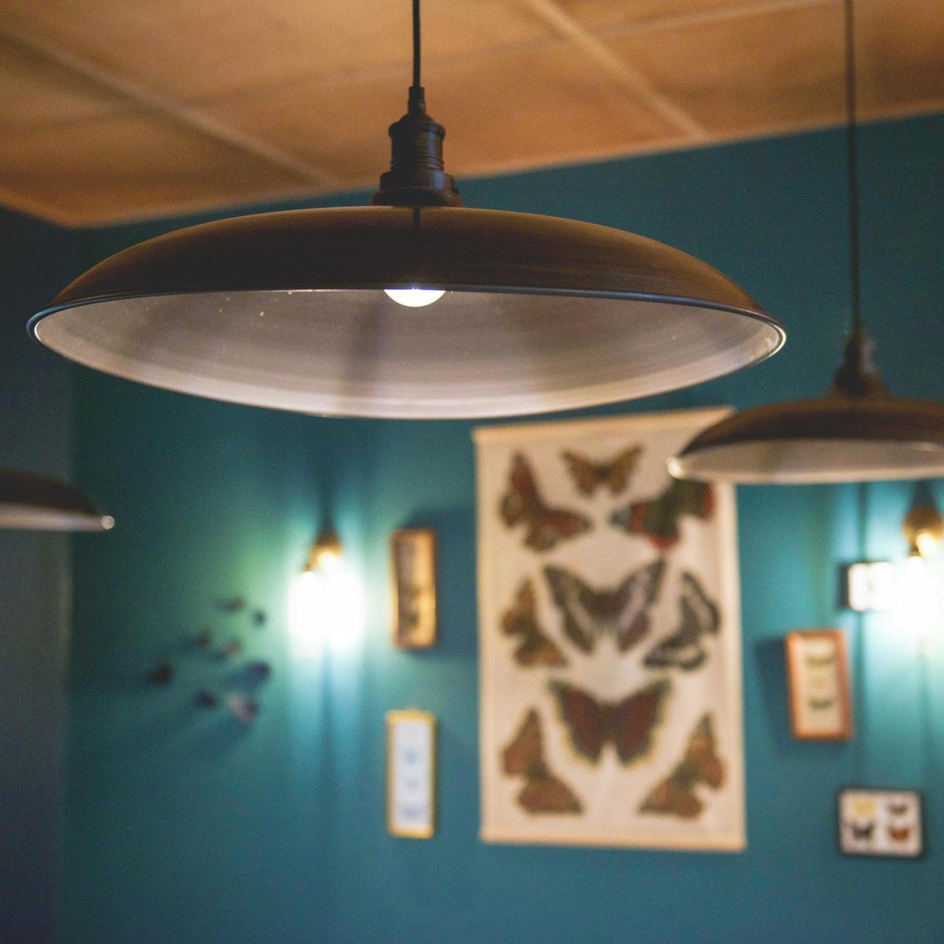 Brooklyn Giant Bowl Pendant - 24 Inch - Pewter-Ceiling Lights-Yester Home