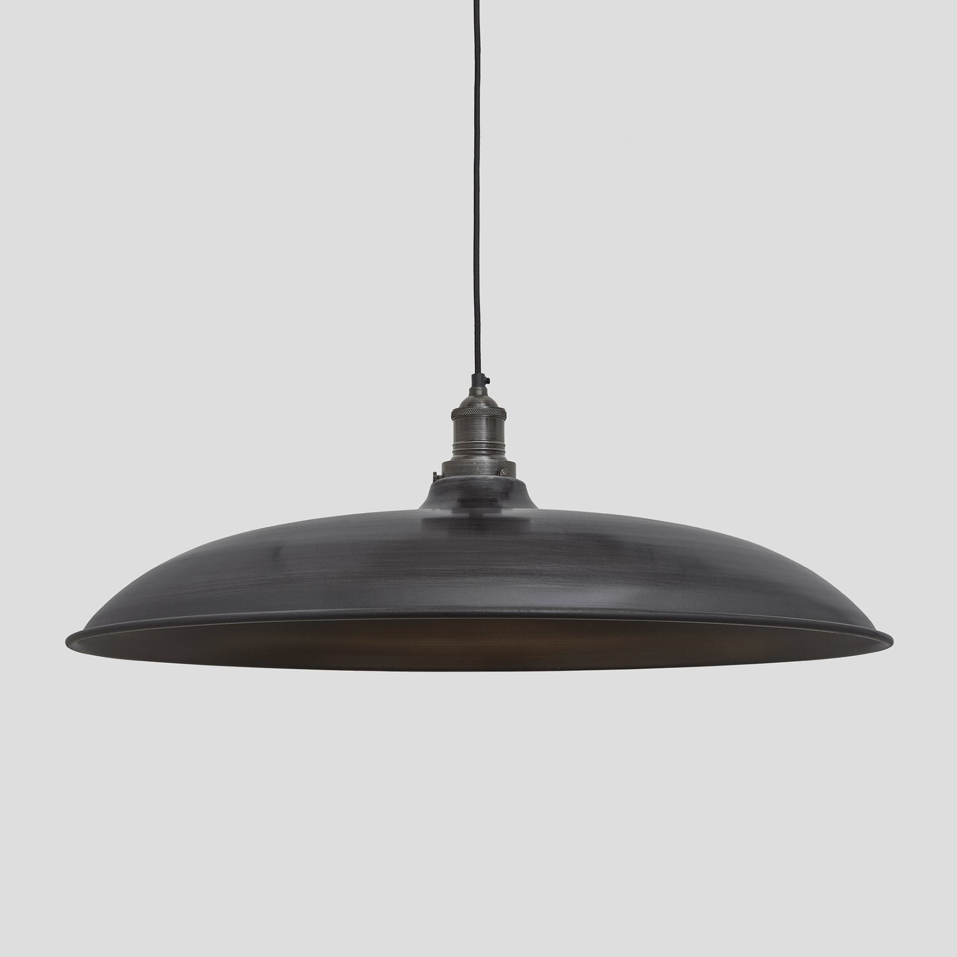 Brooklyn Giant Bowl Pendant - 24 Inch - Pewter-Ceiling Lights-Yester Home