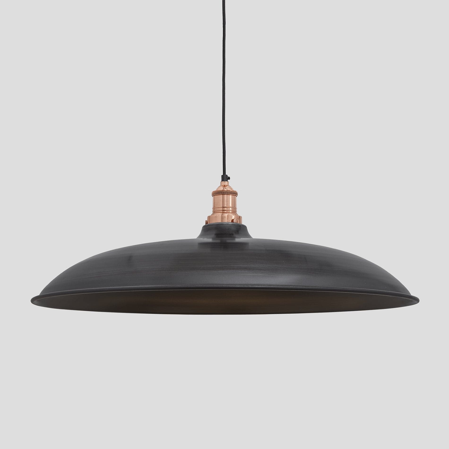 Brooklyn Giant Bowl Pendant - 24 Inch - Pewter-Ceiling Lights-Yester Home