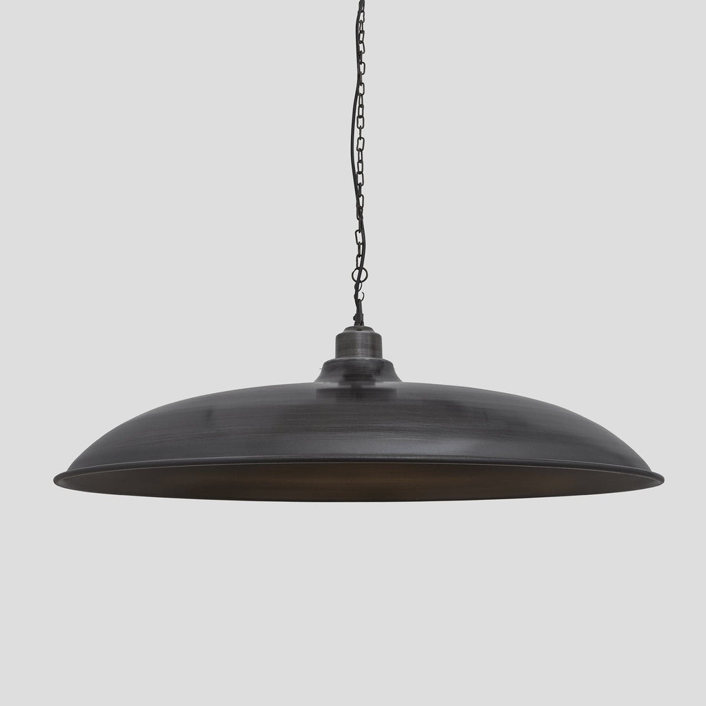 Brooklyn Giant Bowl Pendant - 24 Inch - Pewter-Ceiling Lights-Yester Home