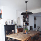 Brooklyn Giant Bowl Pendant - 24 Inch - Pewter-Ceiling Lights-Yester Home