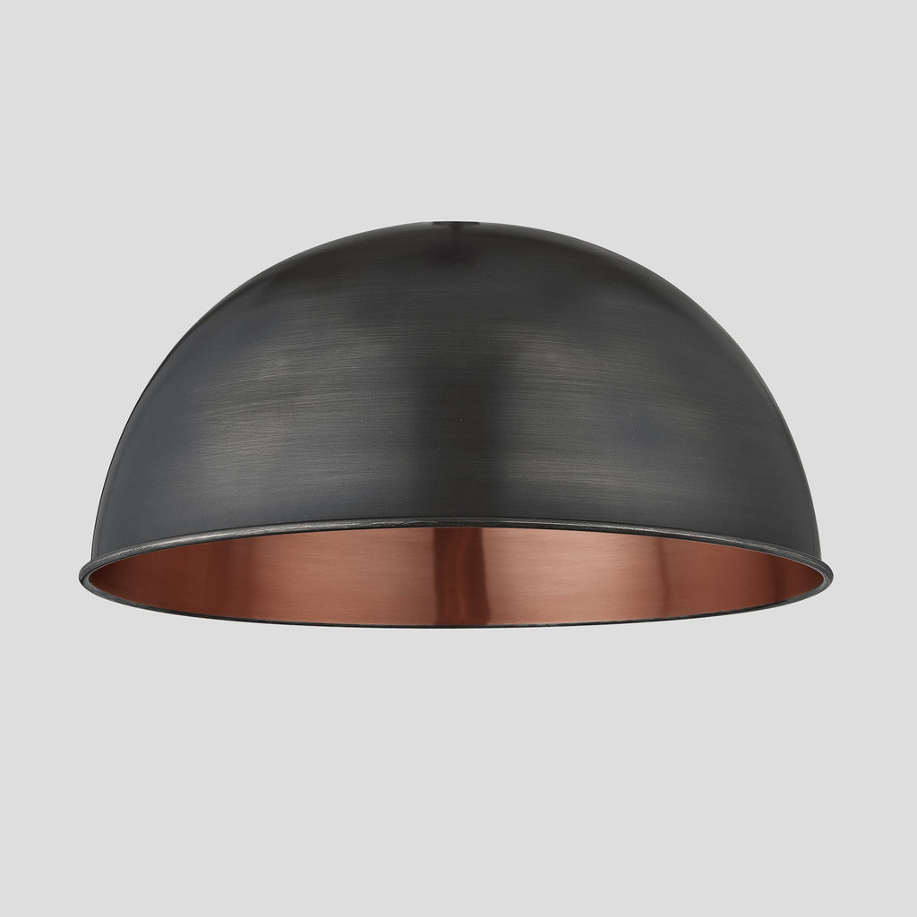 Brooklyn Giant Dome Pendant - 24 Inch - Pewter & Copper-Ceiling Lights-Yester Home