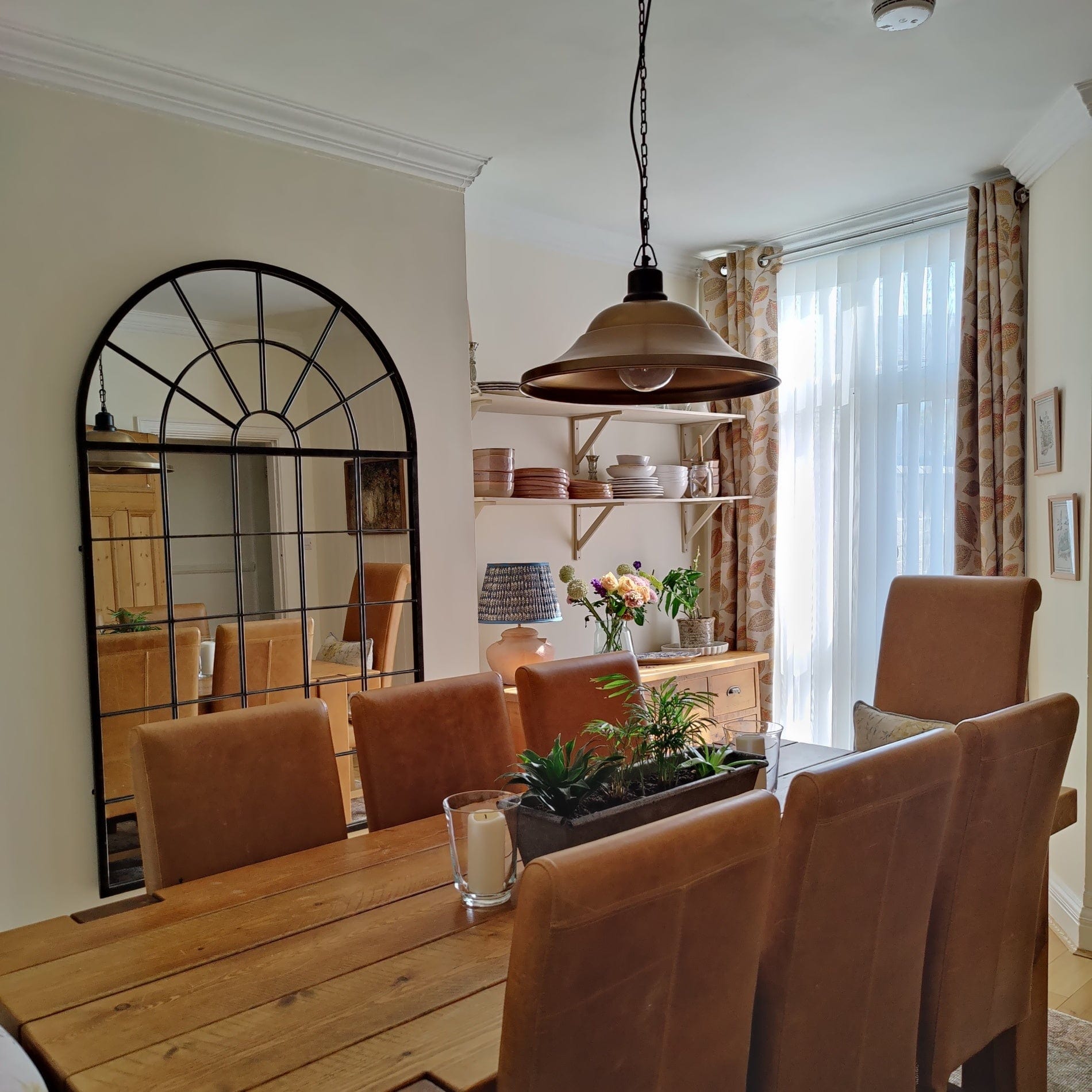 Brooklyn Giant Hat Pendant - 21 Inch - Brass-Ceiling Lights-Yester Home