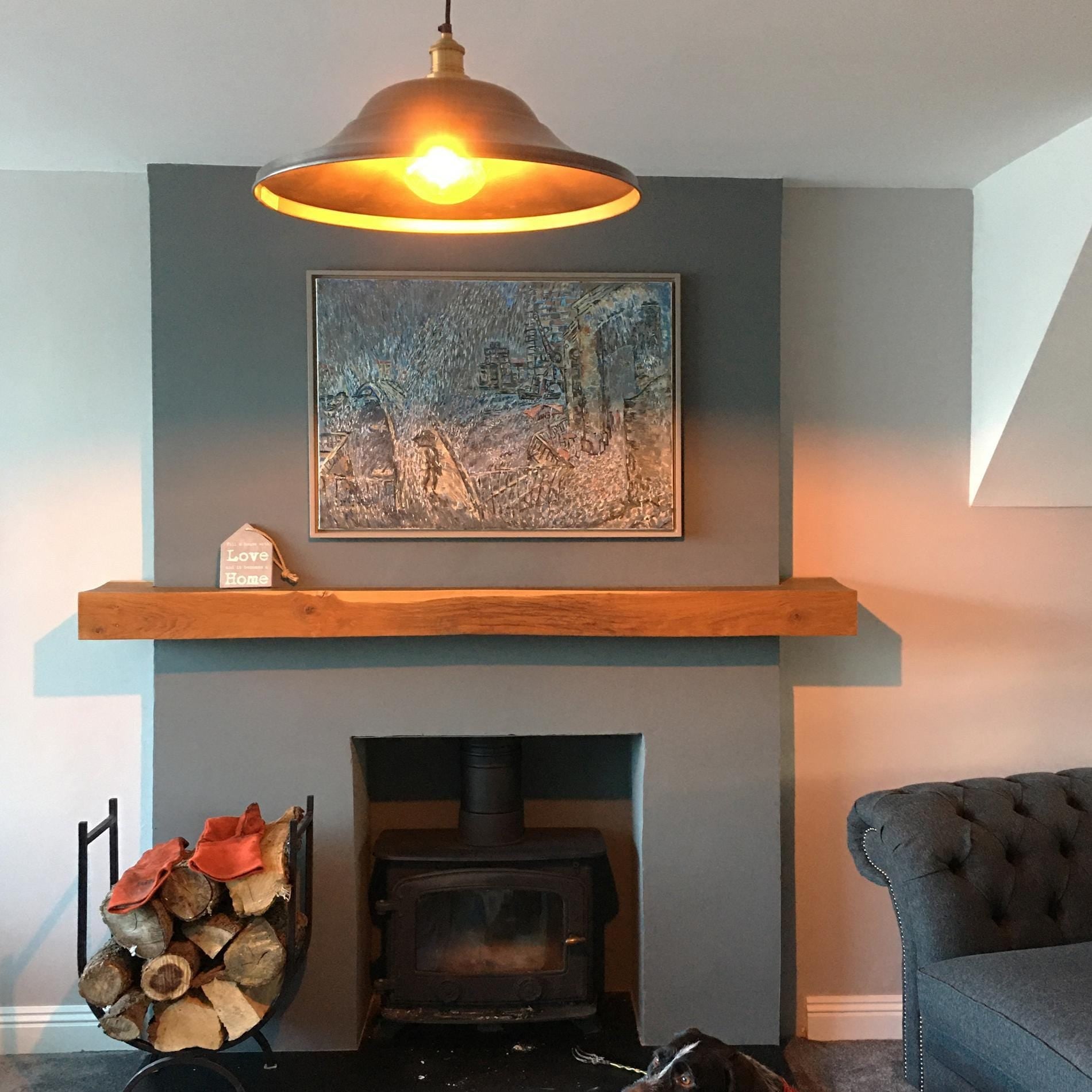 Brooklyn Giant Hat Pendant - 21 Inch - Brass-Ceiling Lights-Yester Home