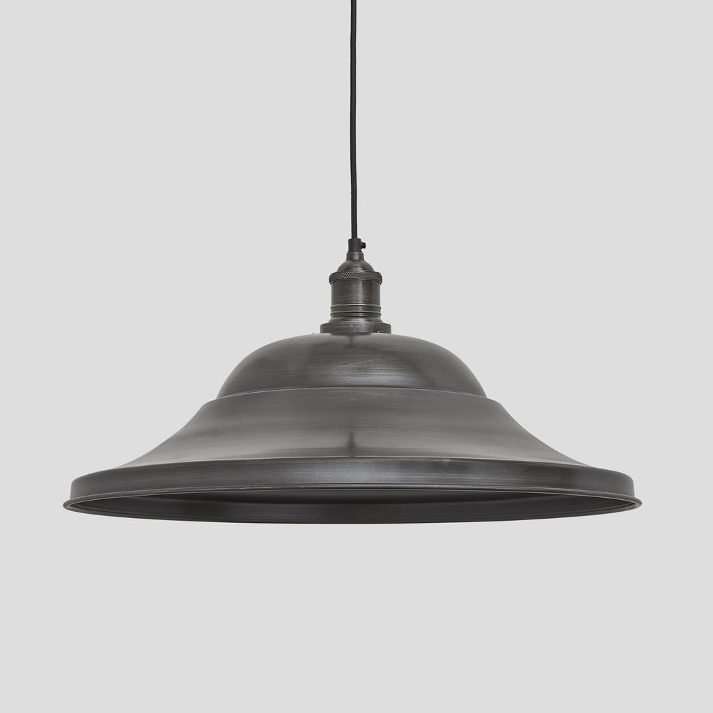 Brooklyn Giant Hat Pendant - 21 Inch - Pewter-Ceiling Lights-Yester Home