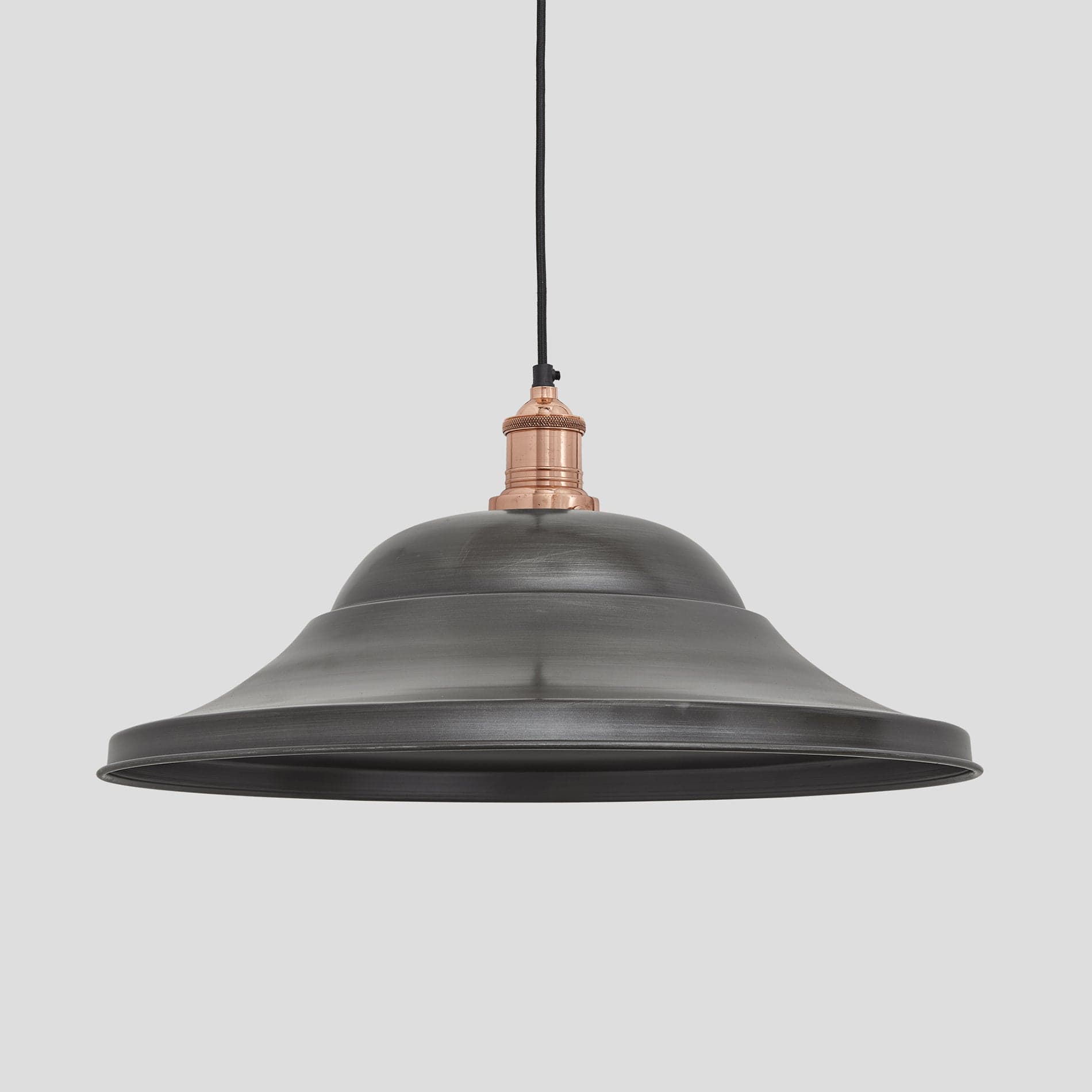 Brooklyn Giant Hat Pendant - 21 Inch - Pewter-Ceiling Lights-Yester Home