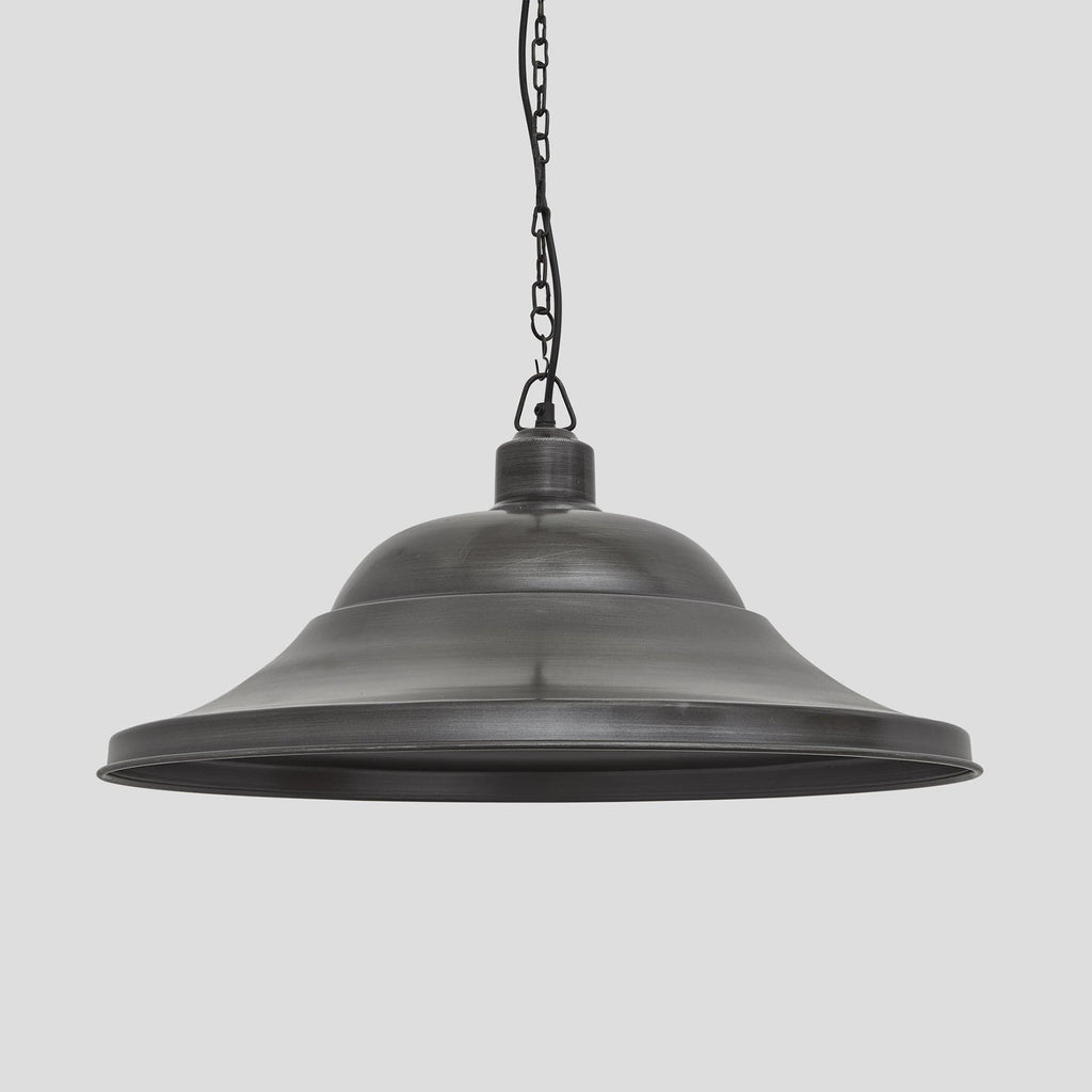 Brooklyn Giant Hat Pendant - 21 Inch - Pewter-Ceiling Lights-Yester Home