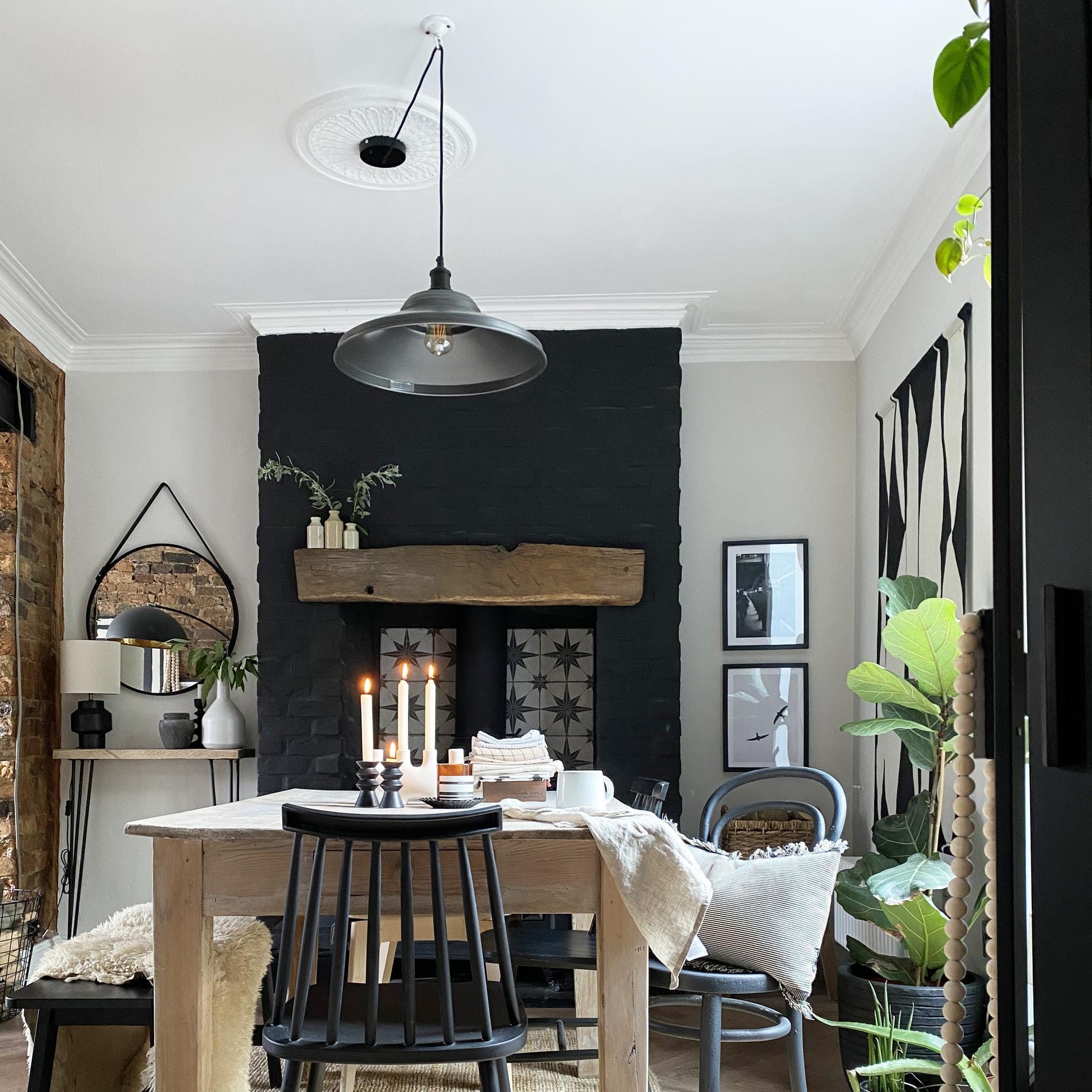 Brooklyn Giant Hat Pendant - 21 Inch - Pewter-Ceiling Lights-Yester Home