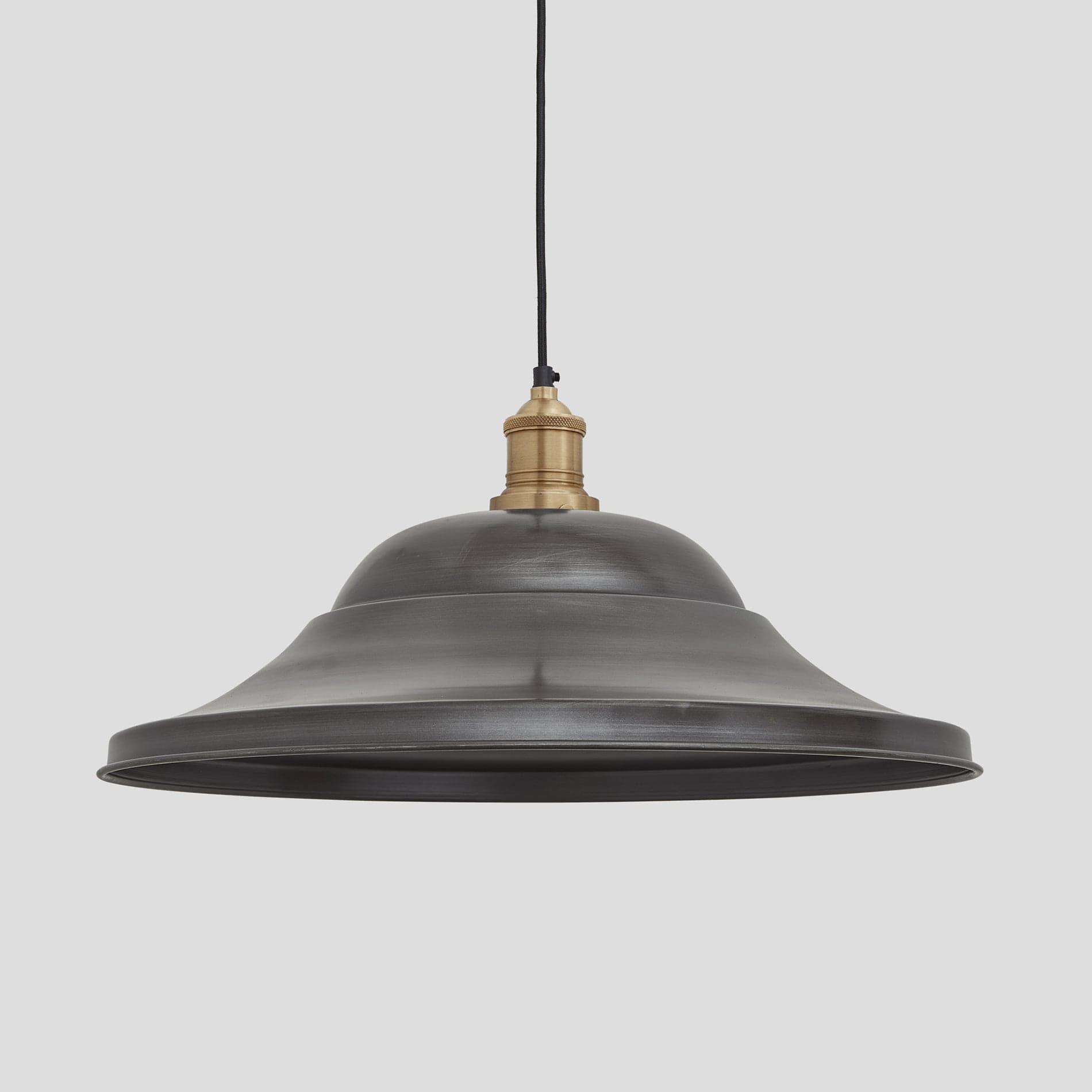 Brooklyn Giant Hat Pendant - 21 Inch - Pewter-Ceiling Lights-Yester Home