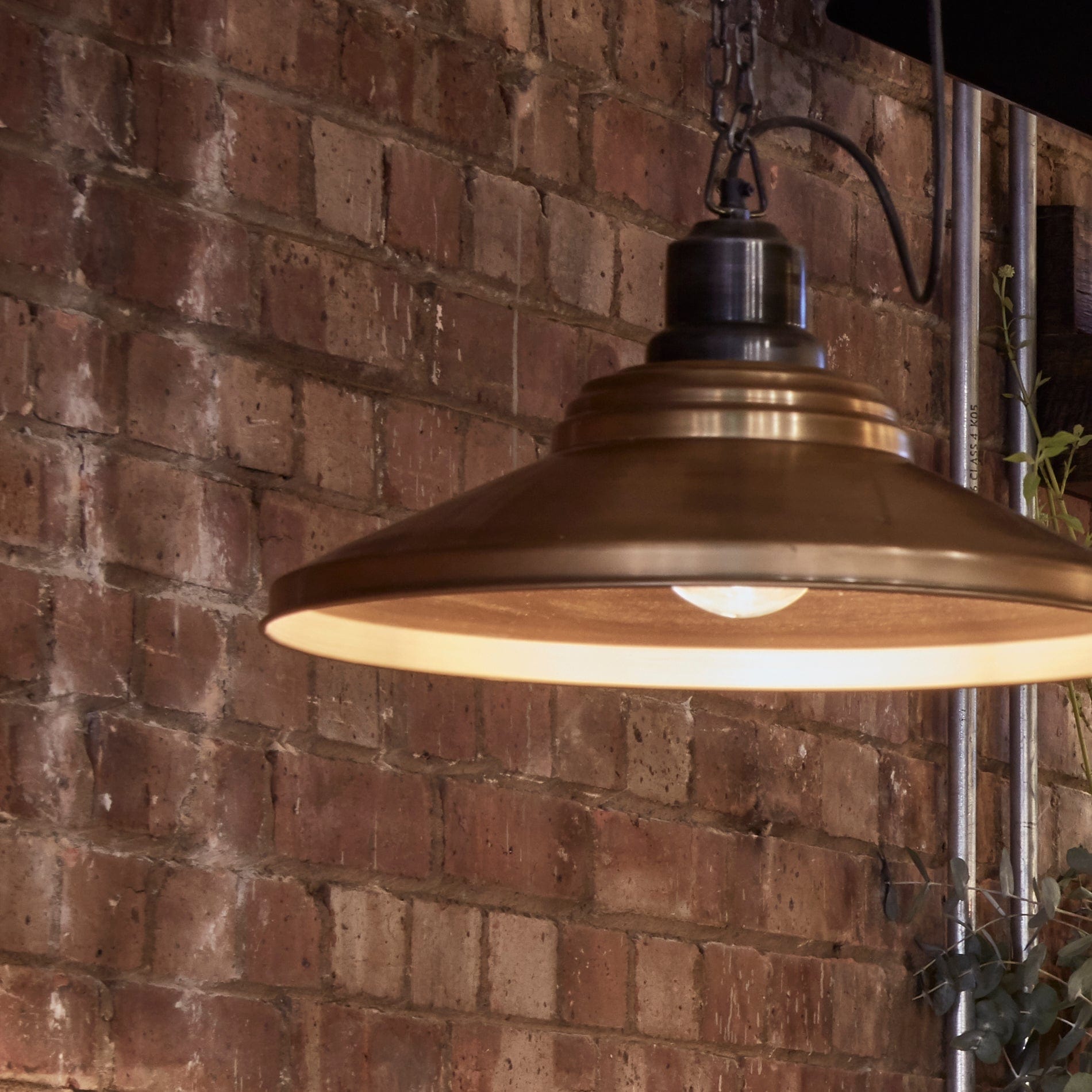 Brooklyn Giant Step Pendant - 18 Inch - Brass-Ceiling Lights-Yester Home