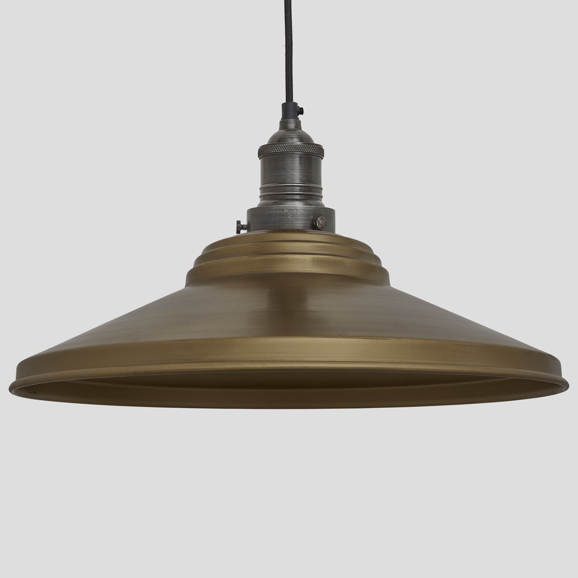 Brooklyn Giant Step Pendant - 18 Inch - Brass-Ceiling Lights-Yester Home