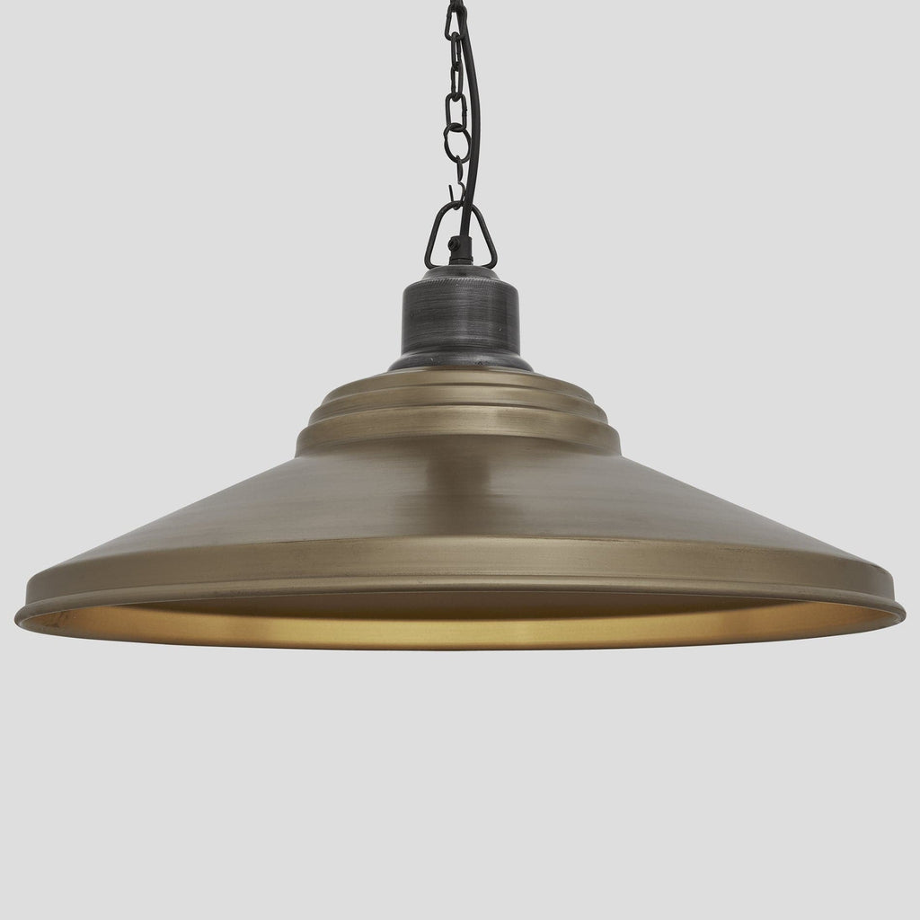Brooklyn Giant Step Pendant - 18 Inch - Brass-Ceiling Lights-Yester Home