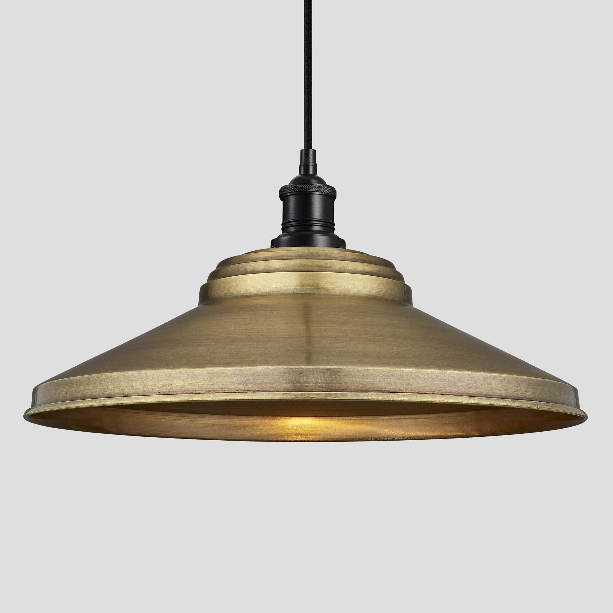 Brooklyn Giant Step Pendant - 18 Inch - Brass-Ceiling Lights-Yester Home