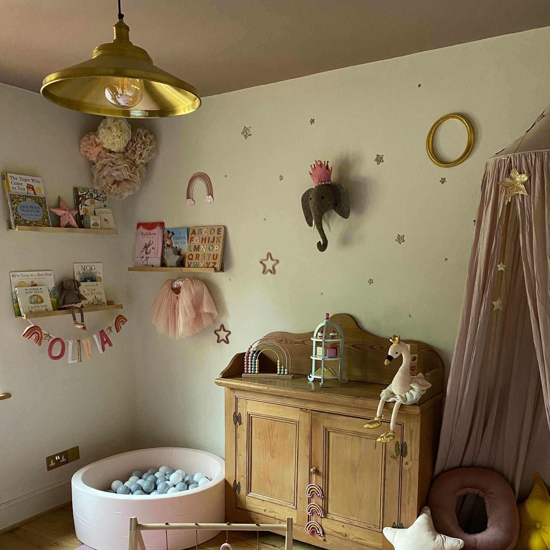 Brooklyn Giant Step Pendant - 18 Inch - Brass-Ceiling Lights-Yester Home