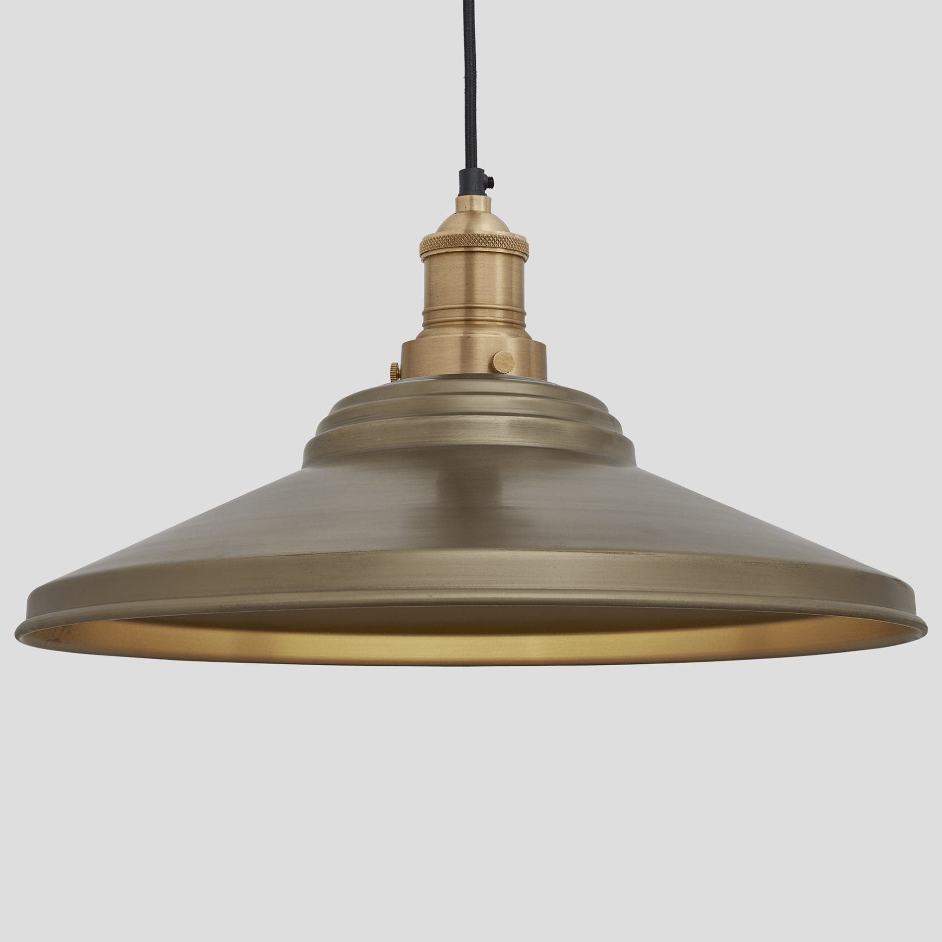 Brooklyn Giant Step Pendant - 18 Inch - Brass-Ceiling Lights-Yester Home