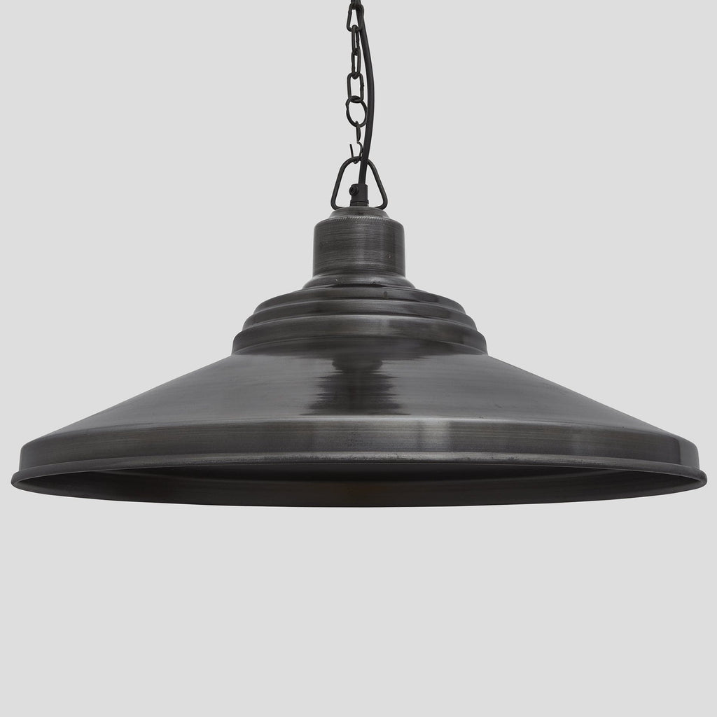 Brooklyn Giant Step Pendant - 18 Inch - Pewter-Ceiling Lights-Yester Home