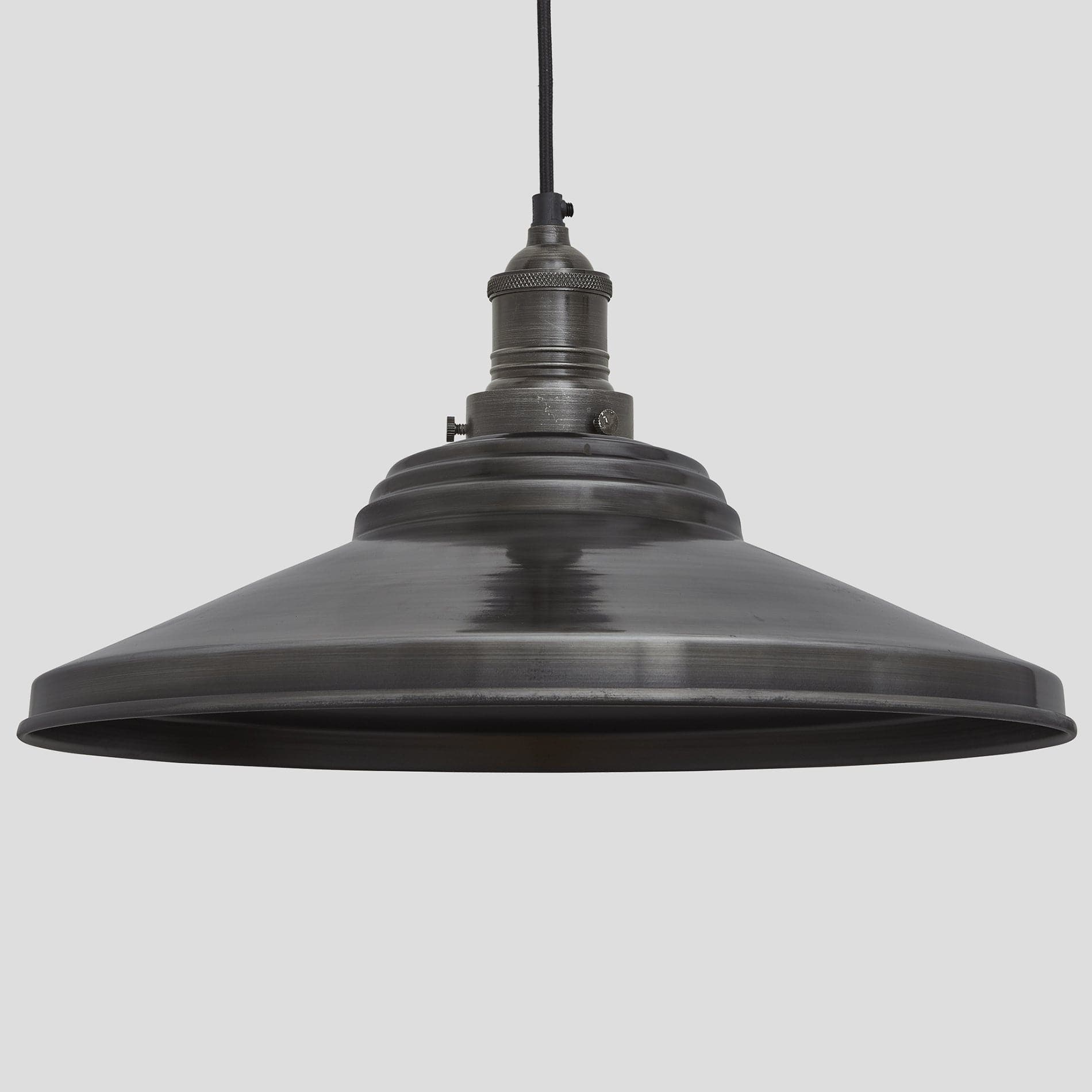 Brooklyn Giant Step Pendant - 18 Inch - Pewter-Ceiling Lights-Yester Home