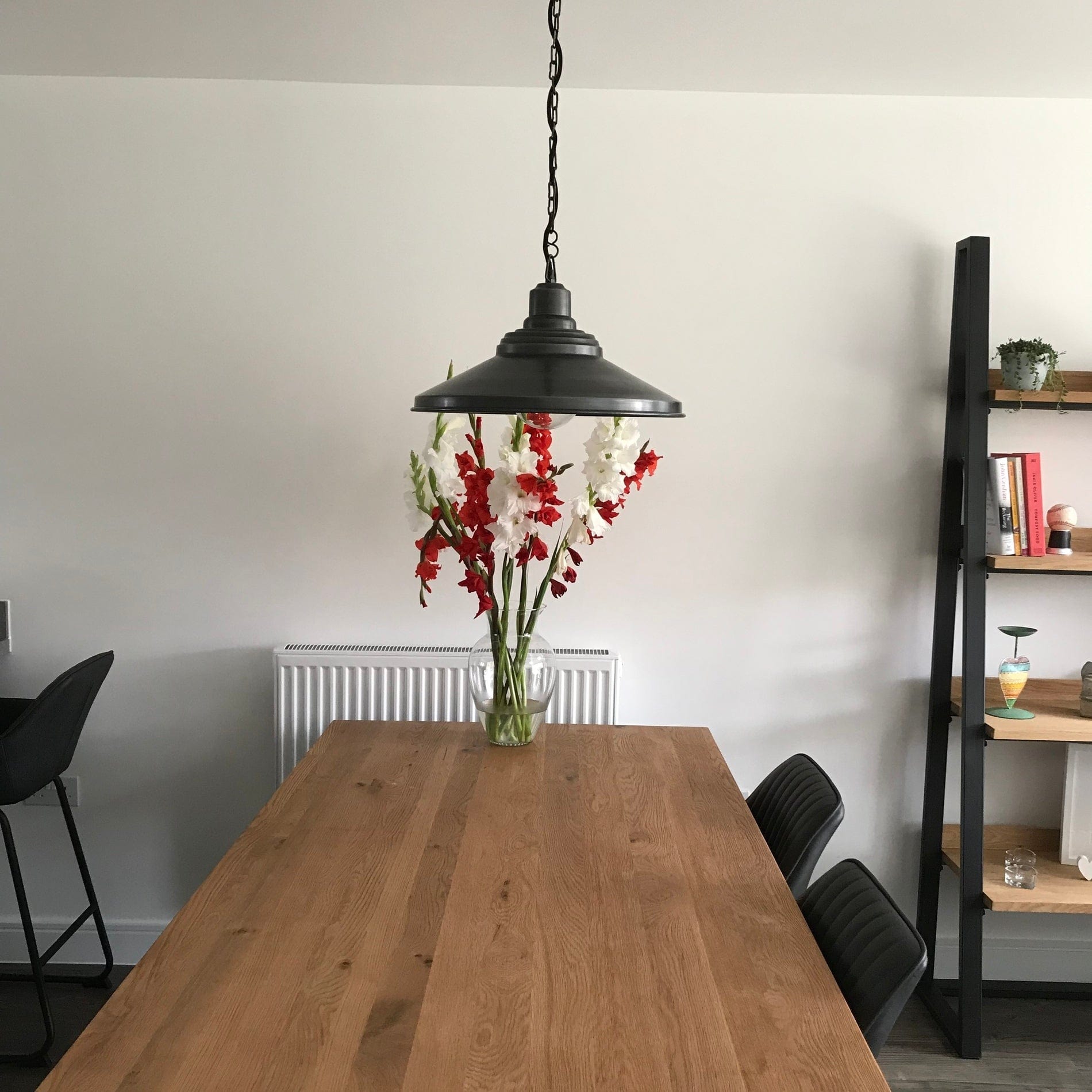 Brooklyn Giant Step Pendant - 18 Inch - Pewter-Ceiling Lights-Yester Home