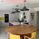 Brooklyn Giant Step Pendant - 18 Inch - Pewter-Ceiling Lights-Yester Home