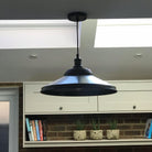 Brooklyn Giant Step Pendant - 18 Inch - Pewter-Ceiling Lights-Yester Home