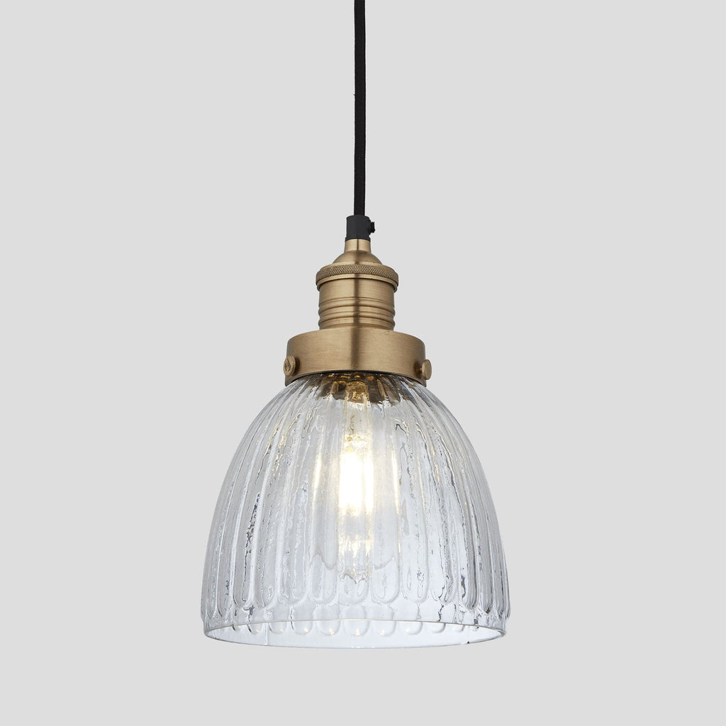 Brooklyn Glass Cone Pendant Light - 7 Inch-Ceiling Lights-Yester Home
