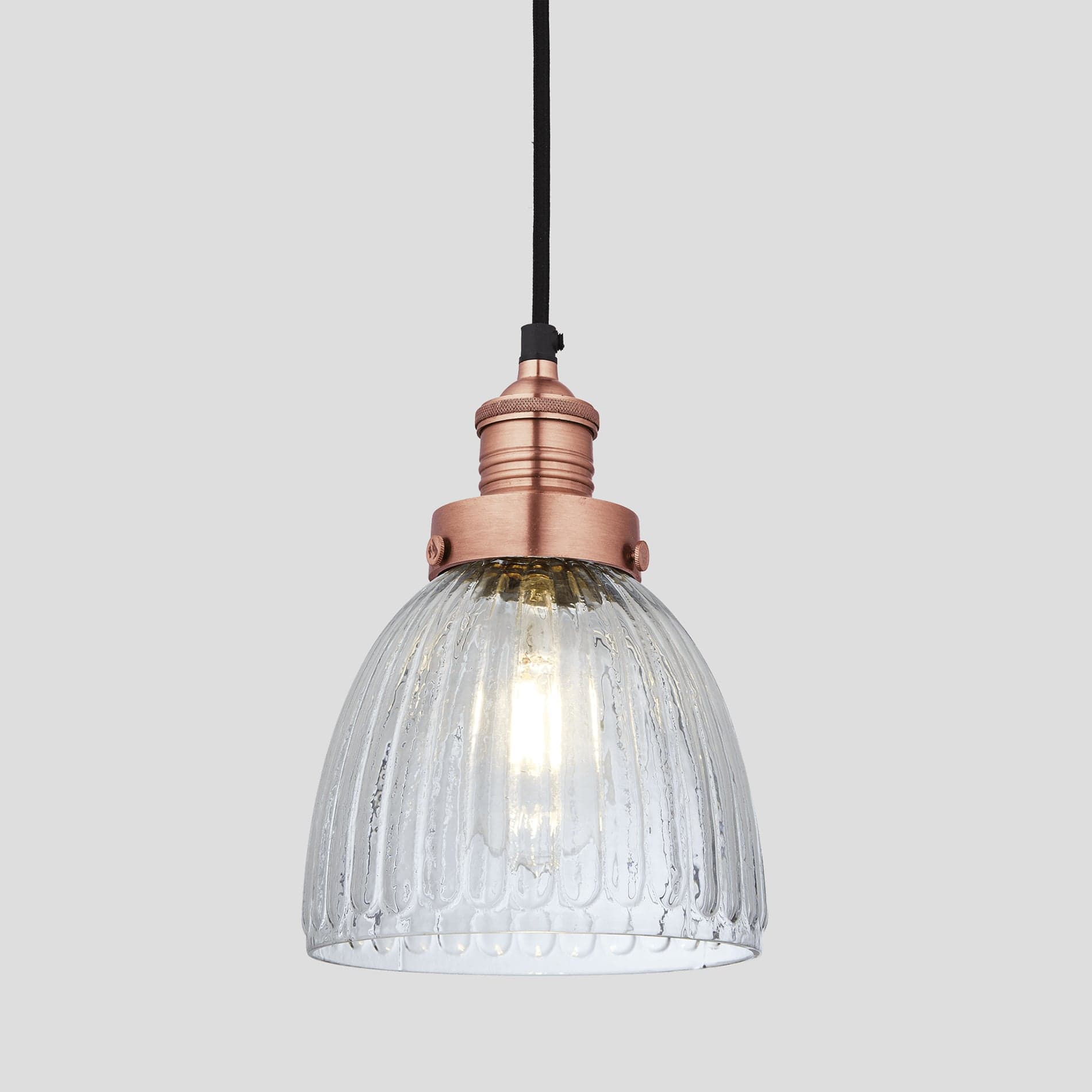 Brooklyn Glass Cone Pendant Light - 7 Inch-Ceiling Lights-Yester Home