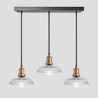 Brooklyn Glass Dome 3 Wire Cluster Lights - 8 inch-Ceiling Lights-Yester Home