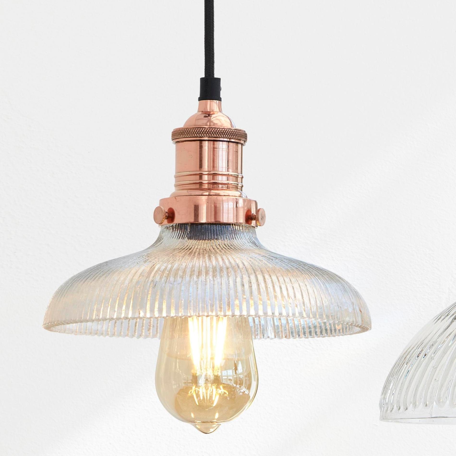 Brooklyn Glass Dome Pendant - 8 Inch-Ceiling Lights-Yester Home