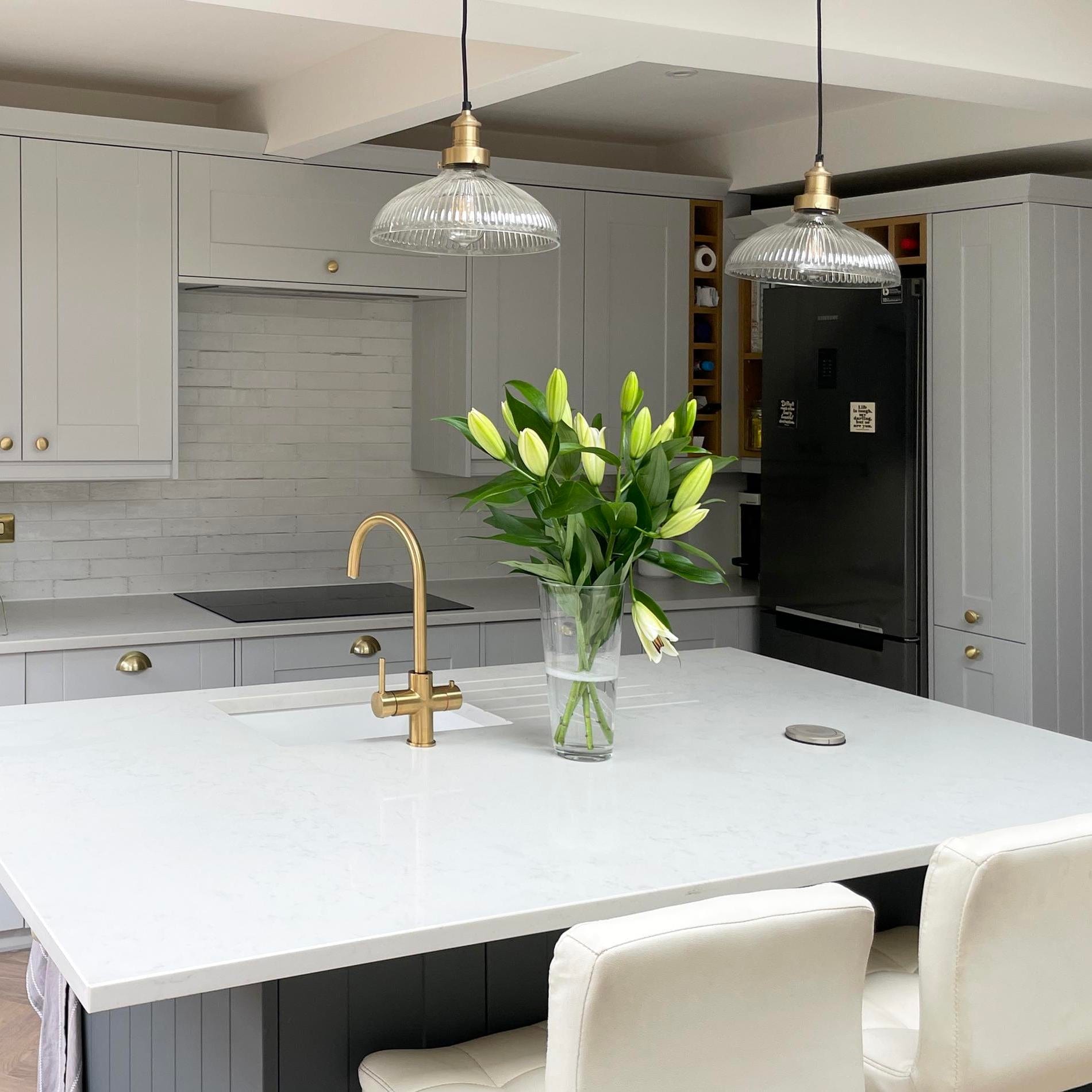 Brooklyn Glass Dome Pendant Light - 12 Inch-Ceiling Lights-Yester Home