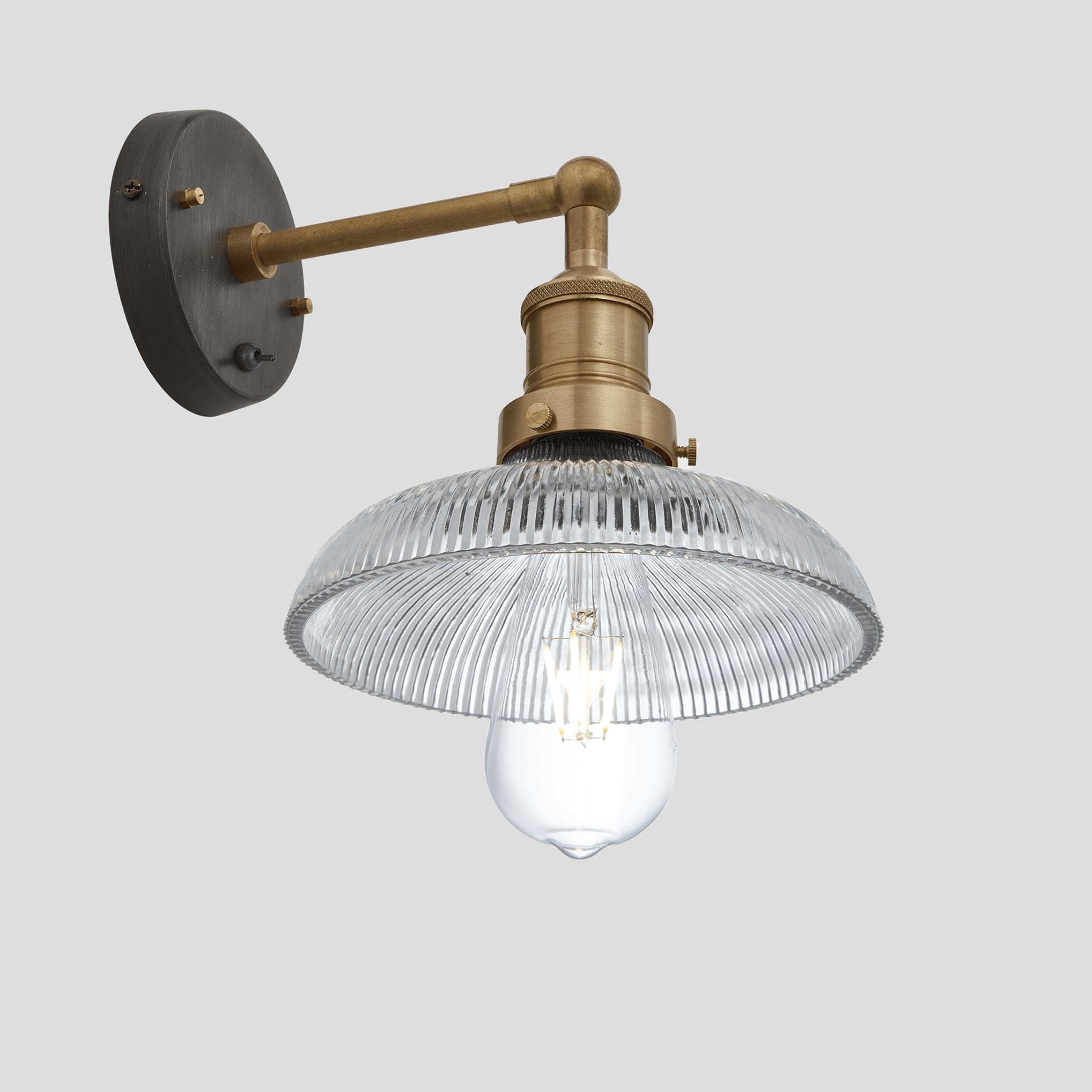 Brooklyn Glass Dome Wall Light - 8 Inch-Wall Lights-Yester Home